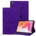 thumbnail image 1 of ELEHOLD Multi-Functional Flip Leather Case for Samsung Galaxy Tab A9 Plus 2023 with Embossed Flower Card Slots Holders Kickstand Anti-Scratch Shockproof Business Men Women Case - Purple, 1 of 4