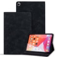 thumbnail image 1 of ELEHOLD Multi-Functional Flip Leather Case for Samsung Galaxy Tab S9/S9 FE/S8/S7 with Embossed Flower Card Slots Holders Kickstand Anti-Scratch Shockproof Business Men Women Case,Black, 1 of 4
