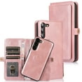 thumbnail image 1 of ELEHOLD Multi-Functional Wallet Case for Samsung Galaxy A14 5G with Card Slots Dual-Use Detachable Phone Case Magnetic Function Wriststrap Shockproof Wallet Case,Rosegold, 1 of 9