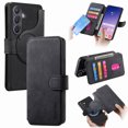 thumbnail image 1 of ELEHOLD Multi-Functional Wallet Case for Samsung Galaxy A14 5G,Magnetic Detachable Card Holders PU leather Case RFID Blocking Function Flip Shockproof Stand Cover Business Style for Women Men,Black, 1 of 9