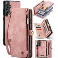 thumbnail image 1 of ELEHOLD Multi-Functional Wallet Case for Samsung Galaxy A16 5G,Large Capacity 8 Card Slots Zipper Purse Magnetic Detachable Phone Case with Wriststrap Luxury Leather Case,Pink, 1 of 5