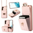 thumbnail image 1 of ELEHOLD Multi-Functional Wallet Case for Samsung Galaxy S23 Plus Organ Card Holders Argyle Pattern PU Leather Metal Snap with Crossbody Strap Shockproof Elegant Purse Case for Samsung S23+, Pink, 1 of 9