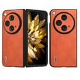 thumbnail image 1 of ELEHOLD for One Plus Open Leather Case,Premium PU Leather Material Shockproof Anti-Scratch Anti-Fingerprint Skin-Friendly Slim Case for One Plus Open 2023,Brown, 1 of 5