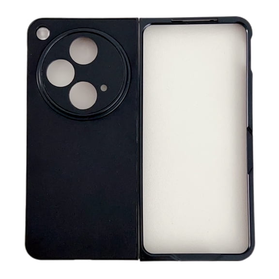 ELEHOLD for OnePlus Open Case, Hybrid Hard PC Ultra Slim Thin Lightweight All-Inclusive Lens Protection Shockproof Plain Color Case for OnePlus Open - Black