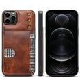 thumbnail image 1 of ELEHOLD PU Leather Case Compatible with iPhone 14 Pro Max,Western High Quality Synthetic PU Leather+ Soft  TPU with Shockproof Card Slot Case for IPhone 14 Pro Max 6.7 Inch,Brown, 1 of 6