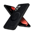 thumbnail image 1 of ELEHOLD PU Leather Case For Samsung Galaxy S24 FE Slim Magnetic Shockproof Cover, [MagSafe Compatible], [Lens&Screen Protection], Drop protection Case - Black, 1 of 11