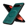 thumbnail image 1 of ELEHOLD PU Leather Case For Google Pixel 9 / 9 Pro Slim Magnetic Shockproof Cover, [MagSafe Compatible], [Lens&Screen Protection], Drop protection Case - Green, 1 of 11