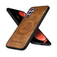 thumbnail image 1 of ELEHOLD PU Leather Case For Samsung Galaxy A24 4G Slim Magnetic Shockproof Cover, [MagSafe Compatible], [Lens&Screen Protection], Drop protection Case - Brown, 1 of 11