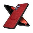 thumbnail image 1 of ELEHOLD PU Leather Case For Samsung Galaxy A55 Slim Magnetic Shockproof Cover, [MagSafe Compatible], [Lens&Screen Protection], Drop protection Case - Winered, 1 of 11
