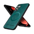 thumbnail image 1 of ELEHOLD PU Leather Case For Samsung Galaxy S24 Slim Magnetic Shockproof Cover, [MagSafe Compatible], [Lens&Screen Protection], Drop protection Case - Green, 1 of 11