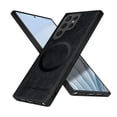 thumbnail image 1 of ELEHOLD PU Leather Case For Samsung Galaxy S24 Ultra Slim Magnetic Shockproof Cover, [MagSafe Compatible], [Lens&Screen Protection], Drop protection Case - Black, 1 of 11