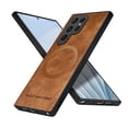 thumbnail image 1 of ELEHOLD PU Leather Case For Samsung Galaxy S24 Ultra Slim Magnetic Shockproof Cover, [MagSafe Compatible], [Lens&Screen Protection], Drop protection Case - Brown, 1 of 11