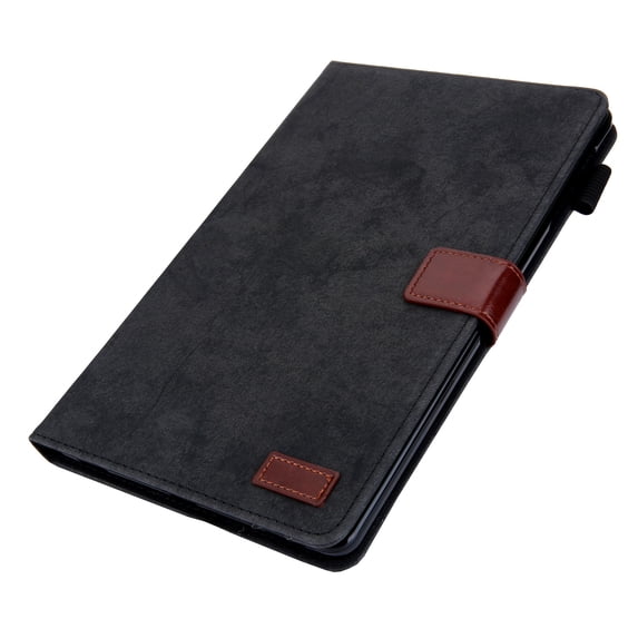 ELEHOLD PU Leather Folio Case For iPad 6th Generation Kickstand Shockproof Cover, with Credit Card Holder & Pencil Holder, Auto Sleep&Weke -Black