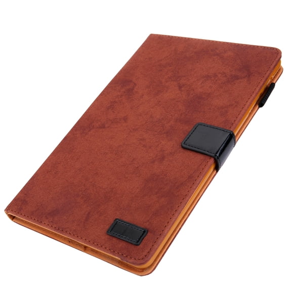 ELEHOLD PU Leather Folio Case For iPad 6th Generation Kickstand Shockproof Cover, with Credit Card Holder & Pencil Holder, Auto Sleep&Weke -Brown