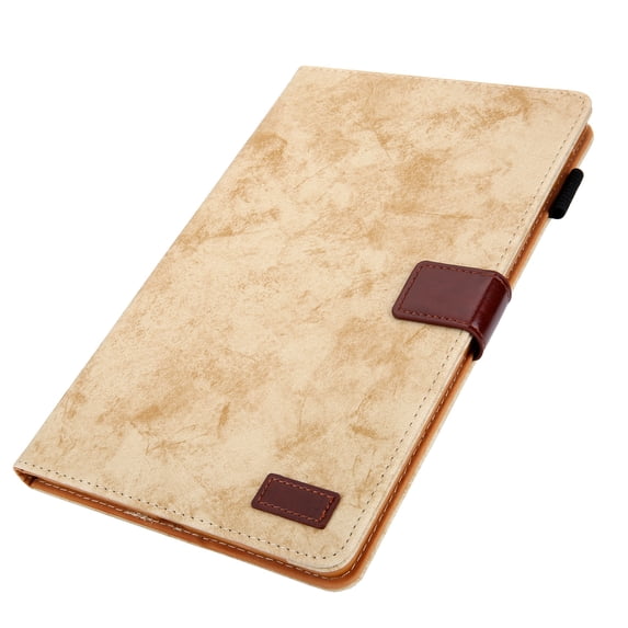 ELEHOLD PU Leather Folio Case For iPad 6th Generation Kickstand Shockproof Cover, with Credit Card Holder & Pencil Holder, Auto Sleep&Weke -Yellow