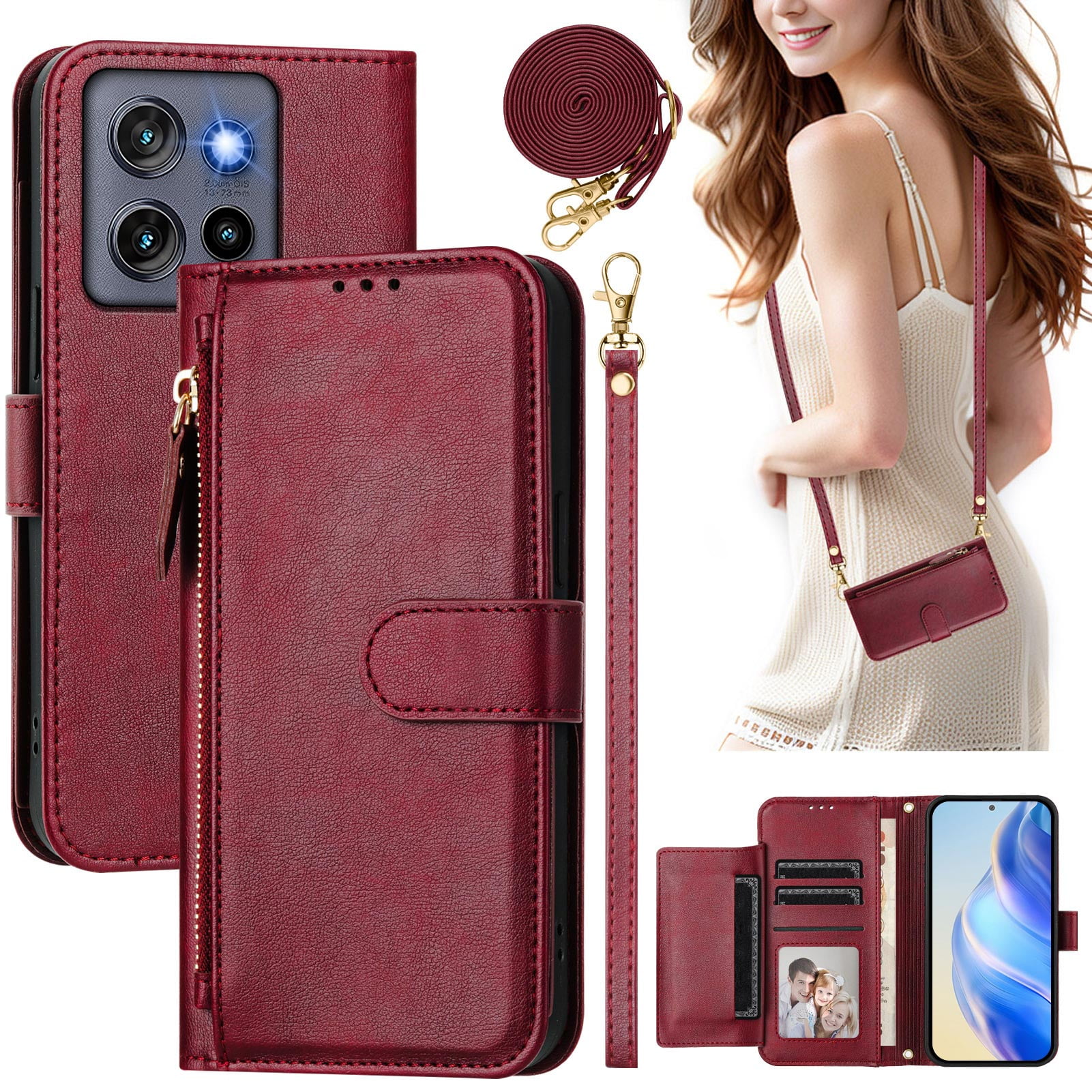TIANYUE For Vivo Y01 Wallet Case, PU Leather With TPU Inner Case