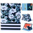 thumbnail image 1 of ELEHOLD Pattern Wallet Case for iPad Pro 11 inch 2024,Multi-Angle View Stand Leather Smart Flip Protective Cover with Card Holder & Pencil Loop,Pear Flower, 1 of 7