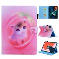 thumbnail image 1 of ELEHOLD Pattern Wallet Case for iPad Pro 11 inch 2024,Multi-Angle View Stand Leather Smart Flip Protective Cover with Card Holder & Pencil Loop,Pink Cat, 1 of 7