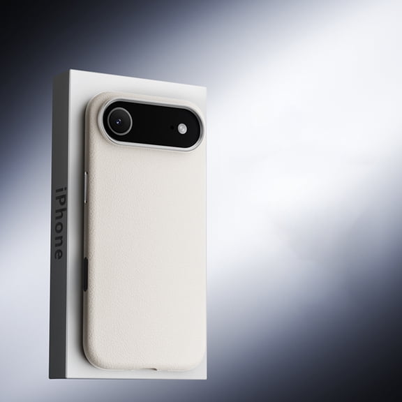 ELEHOLD Phone Case For Apple iPhone Air, Shockproof PU Leather Lightweight Non-Slip Slim Durable Hard PC Rugged Protective Phone Case Cover ,White