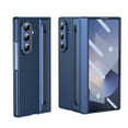thumbnail image 1 of ELEHOLD Phone Case for Samsung Galaxy Z Fold 7, Shockproof Rugged Lightweight Leather S Pen Slot (Pen not included) Hinge Protection Cover Case with Screen Protector,Blue, 1 of 9