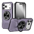 thumbnail image 1 of ELEHOLD Phone Case for iPhone 17 Pro ,Shockproof Ring Stand Heavy Duty Rugged Military Grade Shockproof Protective Case Magnetic Car Mount,Deeppurple, 1 of 6