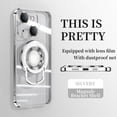 thumbnail image 1 of ELEHOLD Plating Case for iPhone 15 Plus,Transparent Clear Back Magnetic Compatible with MagSafe Charging Foldable Kickstand Shockproof Anti-Yellowing Case for iPhone 15 Plus,Silver, 1 of 6