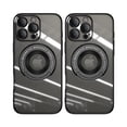 thumbnail image 1 of ELEHOLD Plating Case for iPhone 16 Pro Max,Transparent Clear Back Magnetic Compatible with Mag Safe Charging Foldable Kickstand Shockproof Anti-Yellowing Case for iPhone 16 Pro Max,Black, 1 of 6