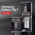 thumbnail image 1 of ELEHOLD Plating Clear Case for Samsung Galaxy Z Flip 7 2025, with Four-Cornered Shockproof Protection Transparent Electroplated Shell for Samsung Galaxy Z Flip 7 2025,Black, 1 of 9