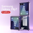 thumbnail image 1 of ELEHOLD Plating Clear Case for Samsung Galaxy Z Flip 7 2025, with Four-Cornered Shockproof Protection Transparent Electroplated Shell for Samsung Galaxy Z Flip 7 2025,Purple, 1 of 8