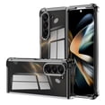 thumbnail image 1 of ELEHOLD Plating Clear Case for Samsung Galaxy Z Fold5,Rugged Case with Four-Cornered Shockproof Protection Transparent Electroplated Shell for Galaxy Z Fold5 2023,Black, 1 of 8