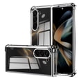 thumbnail image 1 of ELEHOLD Plating Clear Case for Samsung Galaxy Z Fold5,Rugged Case with Four-Cornered Shockproof Protection Transparent Electroplated Shell for Galaxy Z Fold5 2023,Silver, 1 of 8