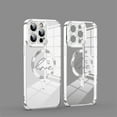 thumbnail image 1 of ELEHOLD Plating Clear Case for iPhone 12 Pro Max, Compatible with MagSafe Case,Full Cover Bling Glitter Lens Protector ,Plating Cute Lover Heart Design Clear Case Cover, silver, 1 of 7