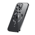 thumbnail image 1 of ELEHOLD Plating Clear Case for iPhone 15 Pro 6.1" Transparent Clear Anti-Yellowing Compatible with MagSafe Magnetic Shockproof Slim Case with Camera Lens Protection for iPhone 15 Pro,Black, 1 of 10