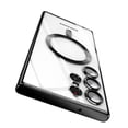 thumbnail image 1 of ELEHOLD Plating Clear Magnetic Case for Samsung Galaxy S24 Plus,Soft TPU Shockproof Transparent Clear Compatible with Mag Safe Anti-Yellowing Case for Galaxy S24 Plus,Black, 1 of 6