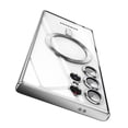 thumbnail image 1 of ELEHOLD Plating Clear Magnetic Case for Samsung Galaxy S24,Soft TPU Shockproof Transparent Clear Compatible with Mag Safe Anti-Yellowing Case for Galaxy S24,Silver, 1 of 6