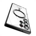 thumbnail image 1 of ELEHOLD Plating Clear Magnetic Case for Samsung Galaxy S24 Ultra,Soft TPU Shockproof Transparent Clear Compatible with Mag Safe Anti-Yellowing Case for Galaxy S24 Ultra,Black, 1 of 6