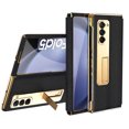 thumbnail image 1 of ELEHOLD Plating Leather Case for Samsung Galaxy Z Fold5,Built-in Screen Protector Premium Leather Metal Hidden Kickstand Shockproof Cover for Samsung Galaxy Z Fold 5,Black, 1 of 6