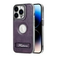 thumbnail image 1 of ELEHOLD Plating Leather Case for iPhone 13 Pro Premium Soft Touch PU Leather Logo View Window Invisible Hidden Kickstand All-Inclusive Camera Lens Protection Shockproof Anti-Scratch Cover,purple, 1 of 8