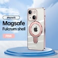 thumbnail image 1 of ELEHOLD Plating Magnetic Case for iPhone 15 Case Transparent Clear Cover with Foldable Kickstand Camera Lens Protection Compatible with MagSafe Slim Shockproof Case for iPhone 15,Rosegold, 1 of 9