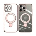 thumbnail image 1 of ELEHOLD Plating Magnetic Case for iPhone 16 Pro Case Transparent Clear Cover Kickstand Camera Lens Protection Compatible with Mag Safe Accessory Slim Shockproof Case for iPhone 16 Pro,Rosegold, 1 of 6