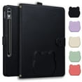 thumbnail image 1 of ELEHOLD Premium Flip Case for Samsung Galaxy Tab S9 FE+ / S10+ / S9+ / S8+, TPU+ PU Leather Cute Kitten Shockproof Magnetic Flip Kickstand Multi-Angle Card Slot Automatic Sleep Case,Black, 1 of 12