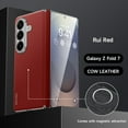 thumbnail image 1 of ELEHOLD Premium Leather Folio Case for Samsung Galaxy Z Fold 7 2025, Magnetic Luxury PU Leather Slim Shockproof Protective Cover with Hinge Cover,Red, 1 of 6