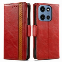 ELEHOLD Premium Leather Wallet Case for Moto G Stylus 5G (2025) ,Practical Card Slots Money Slot Stand Function Shockproof Protective Flip Wallet Case for Moto G Stylus 5G (2025),Red