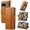 thumbnail image 1 of ELEHOLD Premium Leather Wallet Case for Google Pixel 6 Pro 6.7" Practical Card Slots Money Slot RFID Blocking Stand Function Luxury Purse Case,Brown, 1 of 6