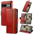 thumbnail image 1 of ELEHOLD Premium Leather Wallet Case for Google Pixel 7 6.3" Practical Card Slots Money Slot RFID Blocking Stand Function Luxury Purse Case,  Red, 1 of 6