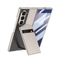 thumbnail image 1 of ELEHOLD Premium Rugged Case for Samsung Galaxy Z Fold 6, Faux Leather Flip Kickstand Credit Card Slot Wallet Case With Front Screen Protector, Wireless Charging Compatible,Titaniumgray, 1 of 10