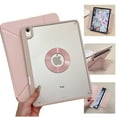 thumbnail image 1 of ELEHOLD Premium Tri-Fold Magnetic Tablet Case For iPad Air 11-inch M3 (2025) / M2 (2024) with Pencil Holder, Adjustable Stand Magnetic Detachable Shockproof Back Cover ,Pink, 1 of 9