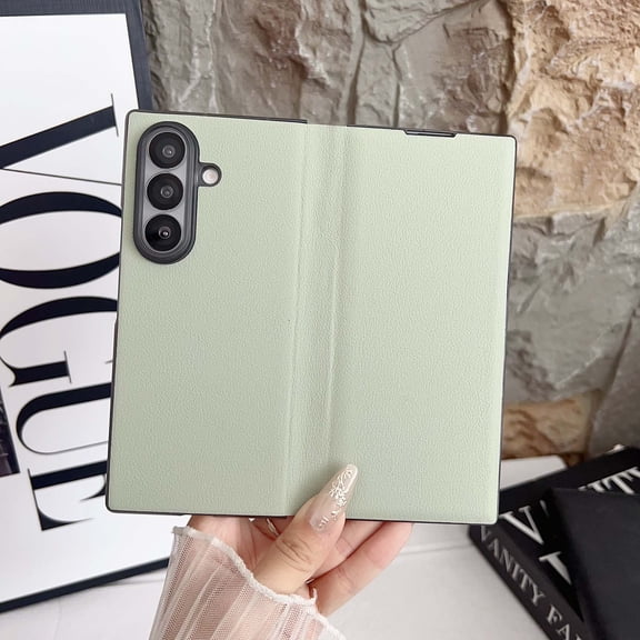 ELEHOLD Protective Folio Case for Samsung Galaxy Z Fold 5, Slim Fit Anti-Fingerprint Shockproof Leather Flip Full Coverage Protective Case for Samsung Galaxy Z Fold 5,Green