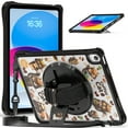 thumbnail image 1 of ELEHOLD Protective iPad Case for Apple iPad 11th(A16) 2025/10th Gen 2022, Shock-Absorbent PC+TPU Cover Wrist Strap Kickstand Protective Case with Shoulder Strap ,Cat, 1 of 12