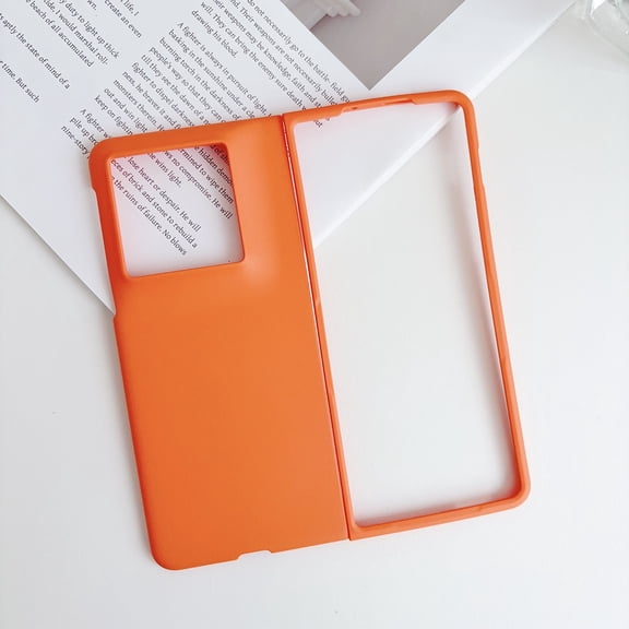 ELEHOLD Rigid Plastic Case for Motorola Razr Fold (2026), Ultra Slim Matte Soft Touch Shockproof Cover with Front Frame,Orange